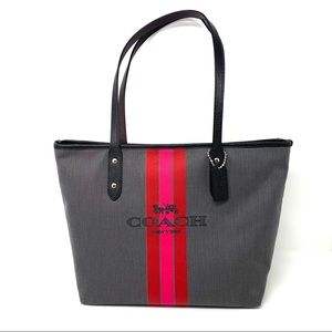 BWT COACH City Horse and Carriage Zip Top Tote